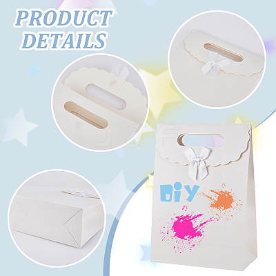Rectangle Paper Gift Bags CARB-WH0017-14B-04-1