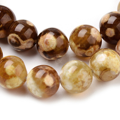 Natural Fire Crackle Agate Beads Strands G-Q462-67-8mm-1