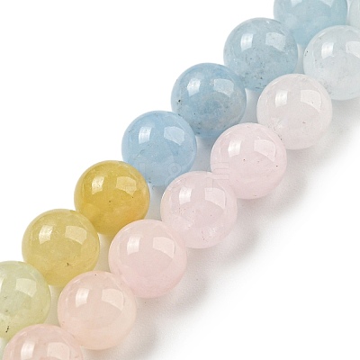 Natural Morganite Beads Strands G-P503-6MM-01-1
