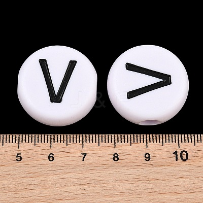 Opaque Acrylic European Beads AC-CBA3BDD-01V-1