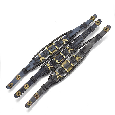 Imitation Leather Bracelet Making MAK-R024-01-1