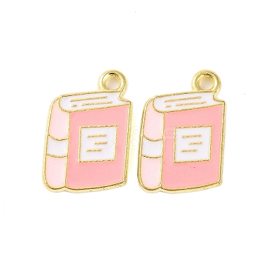 Golden Plated Alloy Enamel Pendants ENAM-Z017-12G-03-1