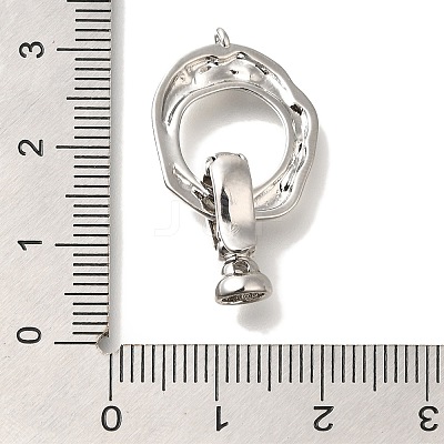 Brass Fold Over Clasps KK-K389-115P-1