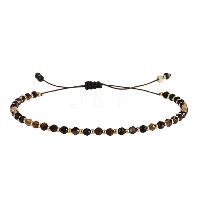 Natural Black Onyx Beads Braided Bead Bracelets for Women AI9762-2-1