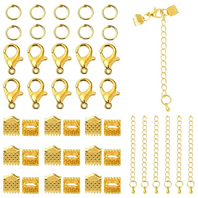 50 Pieces DIY Ribbon Ends Making Kits DIY-YW0001-99C-G-1