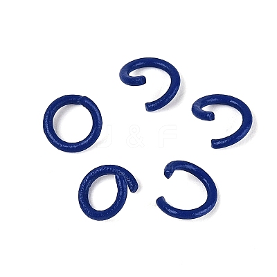 Spray Painted Iron Open Jump Rings IFIN-T017-04C-1