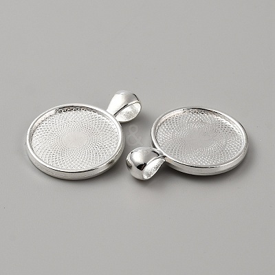 Zinc Alloy Pendant Cabochon Settings FIND-WH0422-15-1