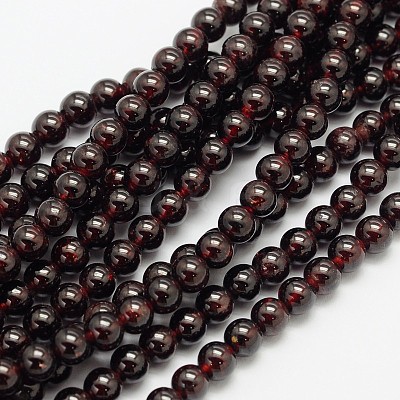 Garnet Round Beads Strands G-O081-03-4mm-1
