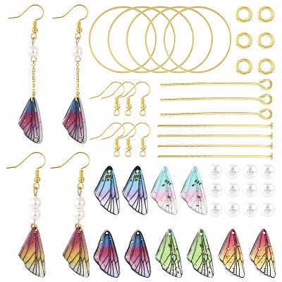 DIY Insects Wing Earring Making Kits DIY-YW0016-15-1