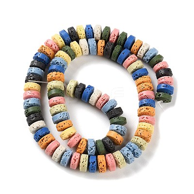 Synthetic Lava Rock Dyed Beads Strands G-H311-09-09-1