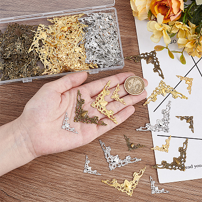 120Pcs 6 Styles Iron Filigree Joiners Links IFIN-PH0002-34-1