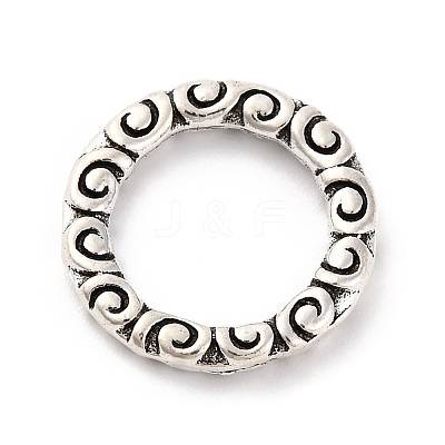 Tibetan Style Alloy Linking Rings TIBE-M004-13AS-02-1