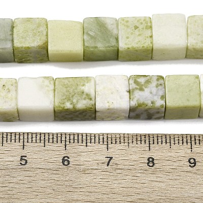 Natural Jade Beads Strands G-B155-C06-8x8mm-1