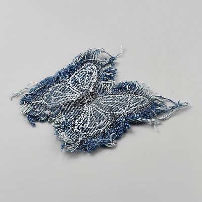 Polyester Denim Butterfly Patches FB-FZC8B93-01-1