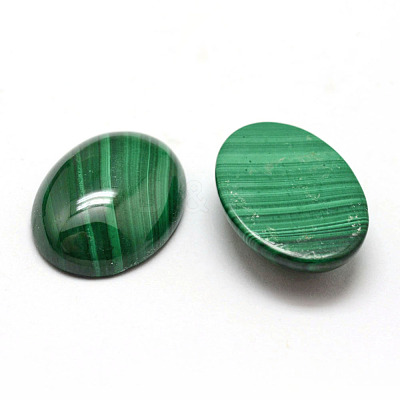 Oval Natural Malachite Cabochons X-G-O147-03G-1