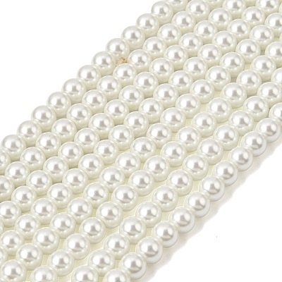 Eco-Friendly Dyed Glass Pearl Round Beads Strands HY-A008-6mm-RB001-1