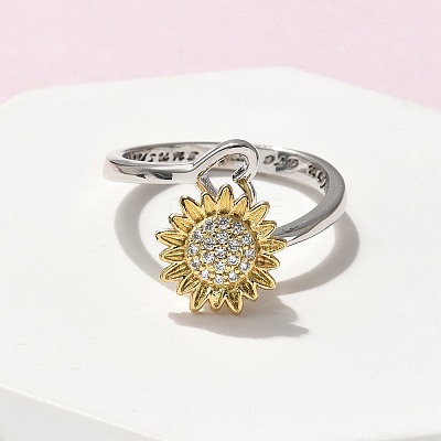 Rotatable Open Finger Rings for Women RJEW-H245-02PG-1