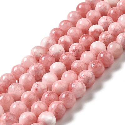 Natural Green Jade Beads Strands G-G757-04-6mm-1