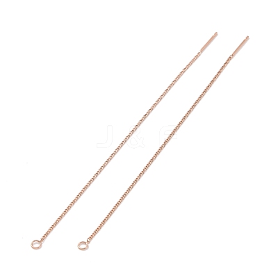 Ion Plating(IP) 304 Stainless Steel Stud Earring Finding STAS-E161-07RG-1