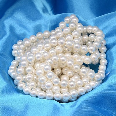 AB Color Plated Shell Pearl Round Bead Strands BSHE-L011-10mm-C001-1