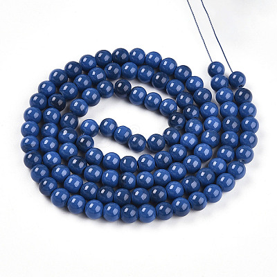 Baking Paint Glass Beads Strands DGLA-N013-8mm-10-1