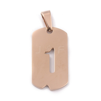 Ion Plating(IP) 304 Stainless Steel Pendants STAS-O127-C01-1