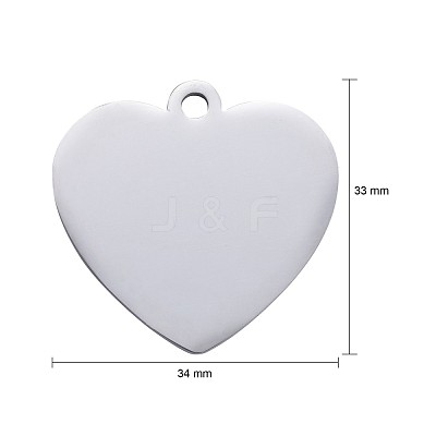 Tarnish Resistant 304 Stainless Steel Pendants STAS-I140-10B-S-1