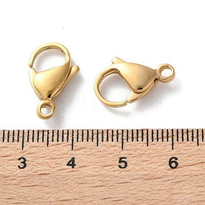 304 Stainless Steel Lobster Claw Clasps STAS-V007-01G-G-1