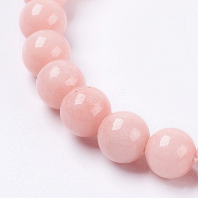 Natural Mashan Jade Beaded Stretch Bracelet BJEW-P207-08-8mm-1