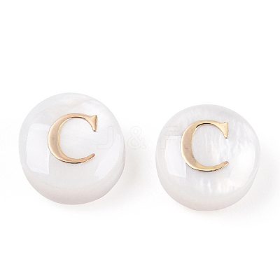 Natural Freshwater Shell Beads SHEL-N036-01C-1