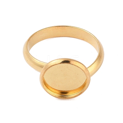 Adjustable 304 Stainless Steel Finger Rings Components STAS-L193-G-10mm-A-1