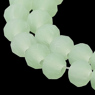 Imitation Jade Solid Color Glass Beads Strands EGLA-A034-J3mm-MD01-1