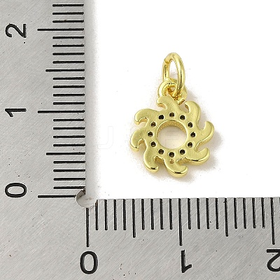 Brass Micro Pave Cubic Zirconia Charms KK-M283-23F-01-1