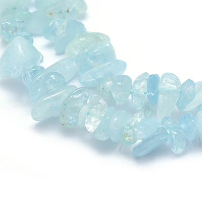 Natural Aquamarine Beads Strands X-G-P332-75-1