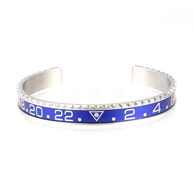 Tarnish Resistant 304 Stainless Steel Cuff Bangles BJEW-Q684-11A-1