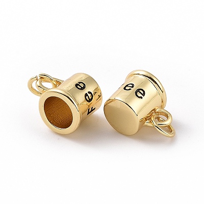 Rack Plating Brass Enamel Charms ZIRC-C042-15G-1