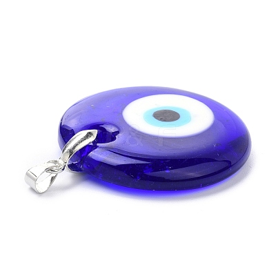 Handmade Evil Eye Lampwork Pendants LAMP-C001-02D-1