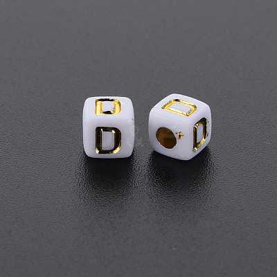 Opaque White Acrylic Beads MACR-Q242-010D-1