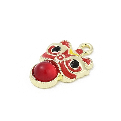 Alloy Enamel Pendants PALLOY-R151-27G-1