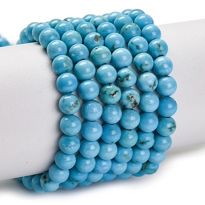 Natural Magnesite Beads Strands G-E384-01-4mm-1