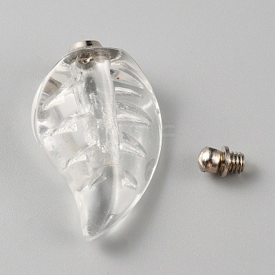 Glass Bottle Locket Pendants LS-GLAA-WH0033-68-1