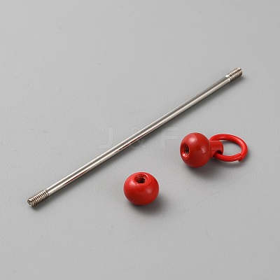 Iron Bar Beadable Keychain for Jewelry Making DIY Crafts IFIN-SZC0005-01A-07-1