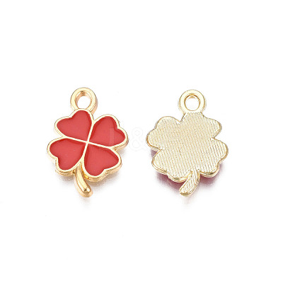 Rack Plating Alloy Enamel Pendants ENAM-N055-088-03LG-1