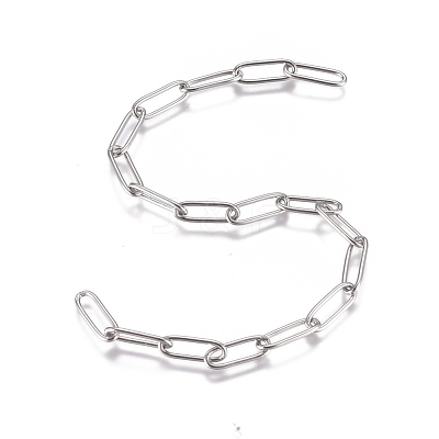 Non-Tarnish 3.28 Feet 304 Stainless Steel Chains X-CHS-G017-07P-1