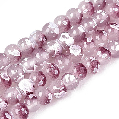 Baking Paint Glass Beads Strands DGLA-N015-4mm-05-1