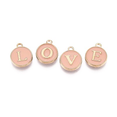 Initial Letter A~Z Alphabet Enamel Charms ENAM-Q437-04-1