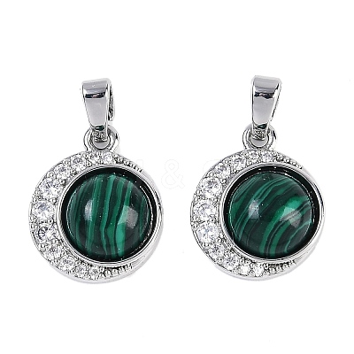 Brass Cubic Zirconia Pendants KK-U043-53P-03-1