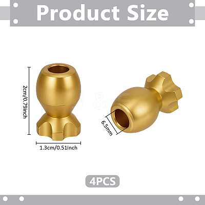 4Pcs Brass EDC European Beads KK-FG0001-35G-1