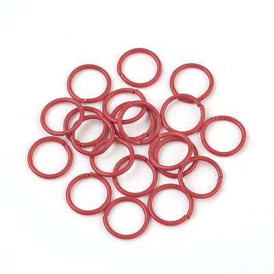 Spray Painted Iron Open Jump Rings IFIN-F149-B07-1