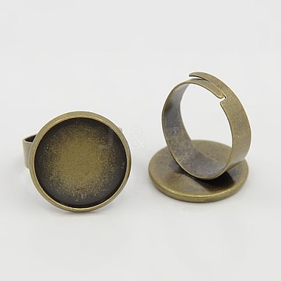 Adjustable Brass Pad Ring Findings X-KK-Q295-1